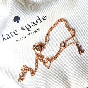 Kate Spade Rose Gold  "K" Charm Bracelet